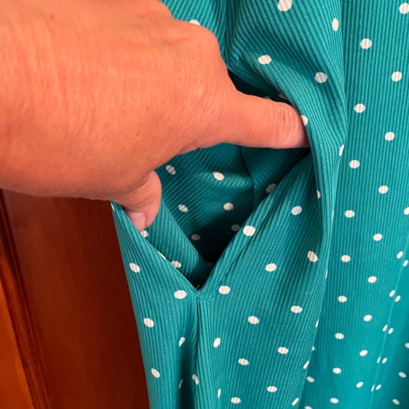 LuLaRoe Sleeveless Charlotte Dress Green SizeM - Picture 3 of 5